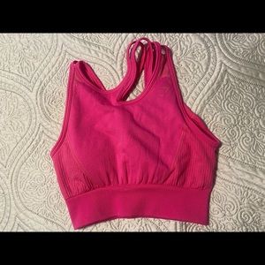 NEW GYMSHARK Ultra Seamless Sports Bra Neon Pink